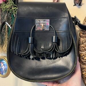 Dr. Martens Black Leather Crossbody Bag